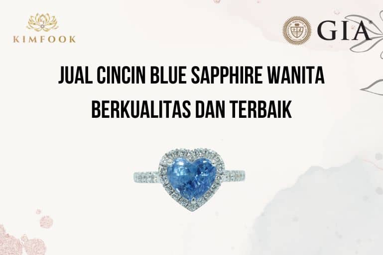 Cincin blue sapphire wanita